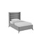 Homeroots Light Gray Velvet Upholstered Full Bed Frame 544929 - alternate 3