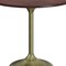 Homeroots 36" Walnut and Brass Solid Wood and Iron Pedestal Base Round Top Dining Table 640686 - alternate 5