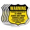 Signmission 24 Hour Surveillance Shield Sign Warning, 4 inch X 4 inch, Vinyl Decal, 5PK SHI-D-5PACK-4-354 - alternate 1