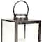 Homeroots Gray And Brown Distressed Geometric Glass Metal And Wood Floor Lantern Candle Holders, 3PK 516442 - alternate 2