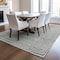 Homeroots 9' X 12' Gray And Ivory Geometric Washable Indoor Outdoor Area Rug 596936 - alternate 6