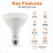 Euri Lighting BR30 LED Flood Bulb, 9W, 810 lm, 65W Eq., 4000K, E26, Dimmable, CEC/JA8, UL EB30-9W5040cec - alternate 3