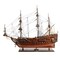 Homeroots 32" Wood Brown Solid Wood Hand Painted c1665 Zeven Provincien Model Boat 401950 - alternate 1