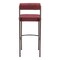 Homeroots Set of Two 30" Red and Bronze Shearling and Steel Low Back Bar Height Bar Chairs 555720 - alternate 6