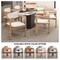 Leisuremod Velo Modern Dining Chair in Natural Wood with White Seat, 4PK VCNW-51W4 - alternate 6