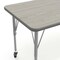 Flash Furniture Wren 48 in x 24 in Adjustable Height Activity Table, Thermal Laminate Top, Standard Legs, Light Gray XU-A2448-REC-LTGRY-T-P-CAS-GG - alternate 4