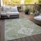 Homeroots 8' X 10' Artichoke Green Beige And Ivory Medallion Washable Indoor Outdoor Area Rug 589023 - alternate 5