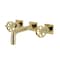 Kingston Brass Double-Handle Wall Mount Bathroom Faucet, Polished Brass KS6122RX - alternate 1