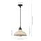 Jonathan Y Jasper 12.25" 1-Light Farmhouse Industrial Indoor/Outdoor Iron LED Pendant, Matte Almond JYL7611J - alternate 4
