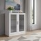 Homeroots 31in White Wood Accent Cabinet With Two Doors 691109 - alternate 2