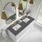 James Martin Vanities Breckenridge 60 in. Double Vanity, Bright White, w/ 3 CM Parisien Bleu Quartz Top 330-V60D-BW-3PBL - alternate 3
