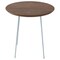 Leisuremod Round 19.7 in W, 19.3 in L, MDF/Stainless Steel, Walnut RSW-19WN - alternate 1