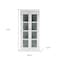 Homeroots 75in White Wood and Glass Double Door Storage Cabinet 397837 - alternate 5
