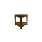 Homeroots Curvilinear Dark Brown Teak 18" Corner Shower Bench With Shelf 383308 - alternate 4