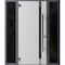 Vdomdoors Front Exterior Prehung Steel Door Ronex1011 Grey 2 Sidelight Exterior Windows Sidelites Stainless RONEX1011EXD-GRE-W16+36+16 x H80-RH-I - alternate 1
