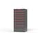 Strong Hold 8 drawer cabinet - (6x 5ft, 1x 7ft, 1x 9ft) - Red accents - Keyed Different S3060-PPDAS-0804DS - alternate 3