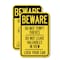 Signmission Beware Do Not Tempt Thieves - Do Not Leave Valuables in, 18'' X 24'', Heavy Gauge Aluminum, 2PK A-1824-2PACK-24328 - alternate 1