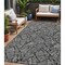 Homeroots 5' X 8' Black And Ivory Floral Washable Indoor Outdoor Area Rug 594606 - alternate 1