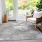 Homeroots 8' X 10' Beige Tan And Gray Abstract Washable Indoor Outdoor Area Rug 577754 - alternate 5