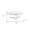 Homeroots 41" Clear and Gold Glass Acrylic and Brass Round Coffee Table 572210 - alternate 3