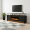 Homeroots 70in Black Wood Fireplace Entertainment Center With Fireplace 723794 - alternate 2
