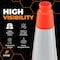 Xpose Safety 28 In Orange Slim Line Traffic Cone, 10 lb Base with 6in & 4in  Collar, DOT Approved, 12-PK OTC28SL-64-10L-12-X - alternate 3