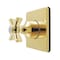 Kingston Brass Single-Handle Six-Way Diverter Valve with Square Trim Kit, Polished Brass KS4042ZX - alternate 1