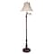 Homeroots 62" Rusted Swing Arm Floor Lamp With Champagne Bell Shade 526338 - alternate 1