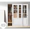 Sartodoors Sliding Closet Bypass Doors, Felicia 3599 White Silk with Clear Glass, Sturdy Rails Moldings Trims FELICIA3599DBD-BEM-36 - alternate 4