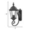 Homeroots One Light Matte Black Carousel Lantern Wall Light 398609 - alternate 4
