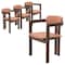 Leisuremod Velo Modern Dining Chair in Black Walnut Wood with Dark Brown Seat, 4PK VCBW-51DBR4 - alternate 1