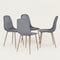 Homeroots Set of Four Gray and Oak Velvet and Steel Dining Side Chairs, 4PK 719407 - alternate 3