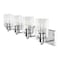 Jonathan Y Irving 27.75" 4-Light Seeded Glass/Iron Modern Contemporary LED Vanity Light, Chrome JYL7558C - alternate 7