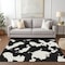 Homeroots 8' X 10' Black And Ivory Abstract Washable Indoor Outdoor Area Rug 614512 - alternate 7