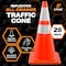 Xpose Safety 28 Inch Orange Traffic Cones with 6in and 4in Collars, DOT Approved, 24PK AOTC28-64-24-X - alternate 3