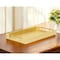 Homeroots 16" Gold Wood Geometric Serving Tray With Handles 571240 - alternate 2