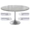 Leisuremod Round 47.24 in W, 29.35 in L, Sintered Stone/Stainless Steel, White VT23BS-48WS - alternate 3