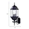 Homeroots Three Light Matte Black Domed Glass Lantern Wall Light 398387 - alternate 4