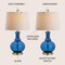 Jonathan Y Lavelle 25" Glass LED Table Lamp, Cobalt Blue/Brass Gold, 2PK JYL1068C-SET2 - alternate 6