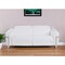 Homeroots 83" White Italian Leather USB Reclining Sofa With Chrome Legs 482207 - alternate 5