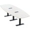 Skutchi Designs Arc Boat Conference Table With Power, 48 in W, 120 in L HAR-ABOT-48X120-T.BK-WA7976-EBLK - alternate 1