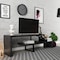 Leisuremod Orford TV Stand with MDF Shelves and Powder Coated Iron Legs, Phantom Grey ORS88GR - alternate 5