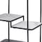 Homeroots 25in Black Steel and Faux Marble Glass Rolling Bar Cart 668797 - alternate 6