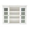Homeroots 87" White Wood Bookcase with Glass Doors Drawers and Baskets 397667 - alternate 6