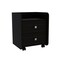 Homeroots 22" Black Wood Two Drawer Nightstand 543670 - alternate 5