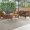Alaterre Furniture Alaterre Barton 4 Piece Patio Furniture Set with Loveseat and Chairs Natural Finish 80-BARTON-SET1-G - alternate 4