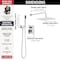 Delta Modern Monitor 14 Series Shower with Raincan & Hand Shower, 20.13 in, Chrome T342701 - alternate 4