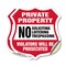Signmission Private Property Shield Sign No Soliciti, 18 inch X 18 inch, Vinyl Decal, 2PK SHI-D-2PACK-18-452 - alternate 1