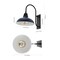 Jonathan Y Stanley 12.25" 1-Light Farmhouse Industrial Iron LED Gooseneck Arm Outdoor Sconce, Navy JYL7614C - alternate 7