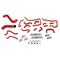Hps Performance Silicone Radiator, Heater and Ancillary Coolant Hose Kit, Red,  57-1813-RED - alternate 1